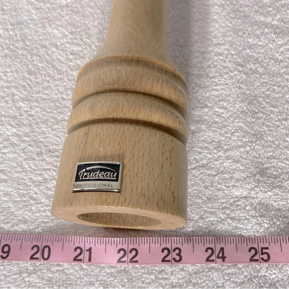 Vintage Trudeau 12” Blonde Wood Pepper  Grinder Pepper Mill - Picture 12 of 13